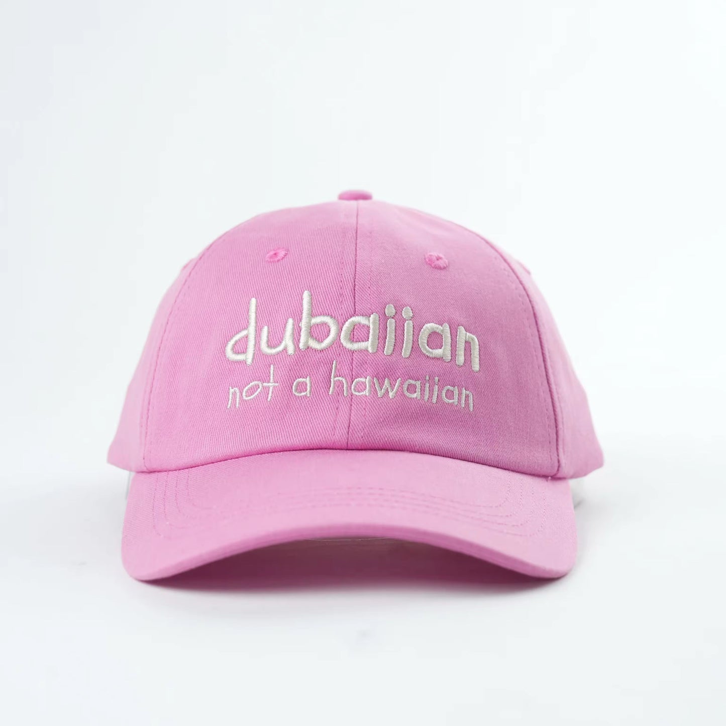 Dubaiian Not Hawaiian Cap – Pink & Beige